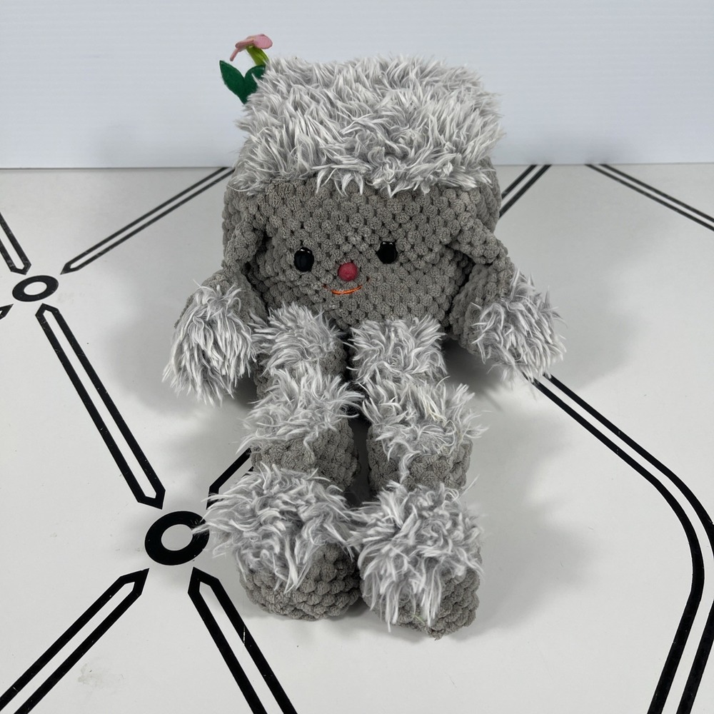 Gund Studio G Woodland‎ Creatures Zero Grey Crochet Shaggy Plush Toy 4037052